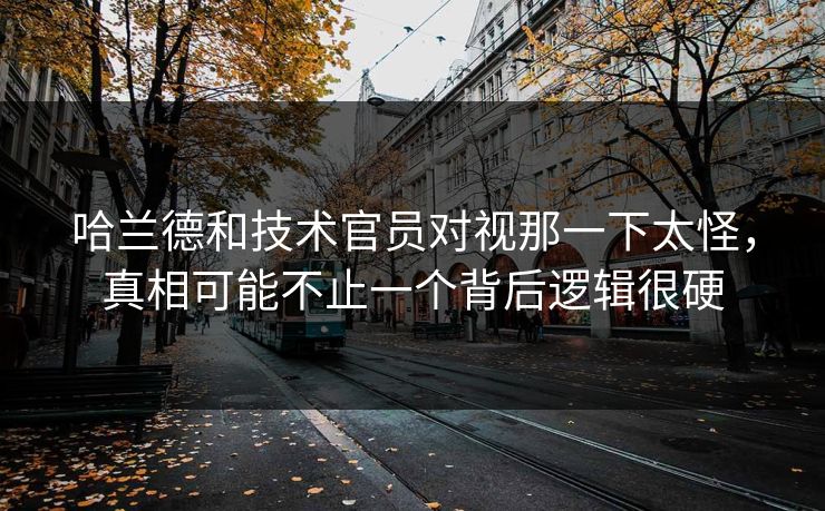 哈兰德和技术官员对视那一下太怪，真相可能不止一个背后逻辑很硬